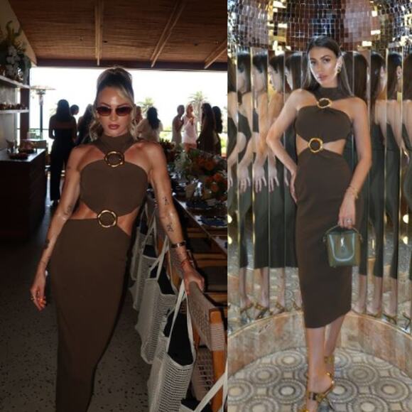 Cult Gaia | NWT Ambar Knit Dress in Nymph Olive Green Midi M - Picture 1 of 16